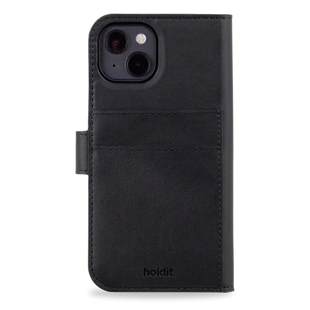 Holdit iPhone 14 / 13 Wallet Case MagSafe Plus - Flip Deksel - MagSafe Kompatibel - Black