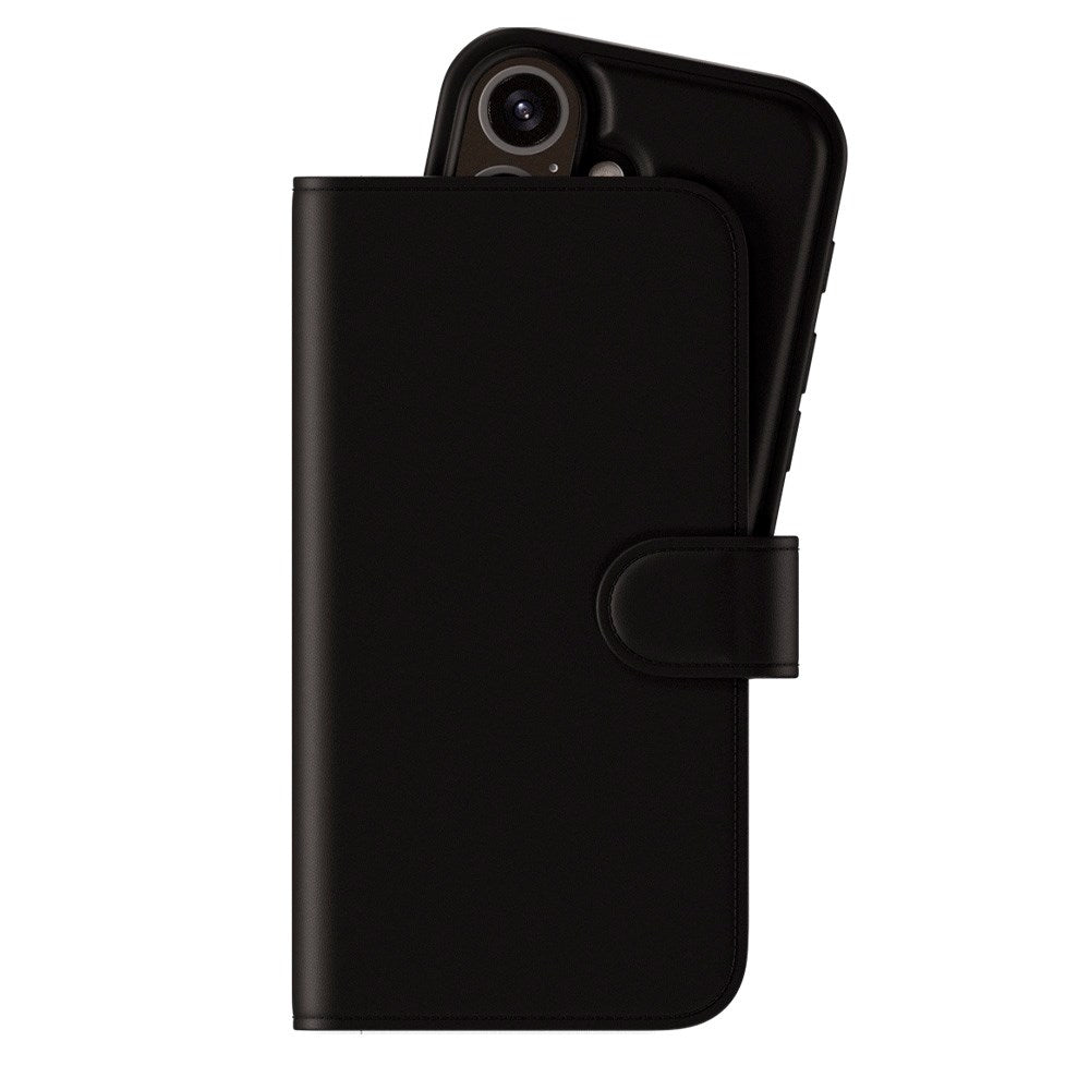 Holdit iPhone 16 Wallet Case MagSafe Plus - Flip Deksel - MagSafe Kompatibel - Black