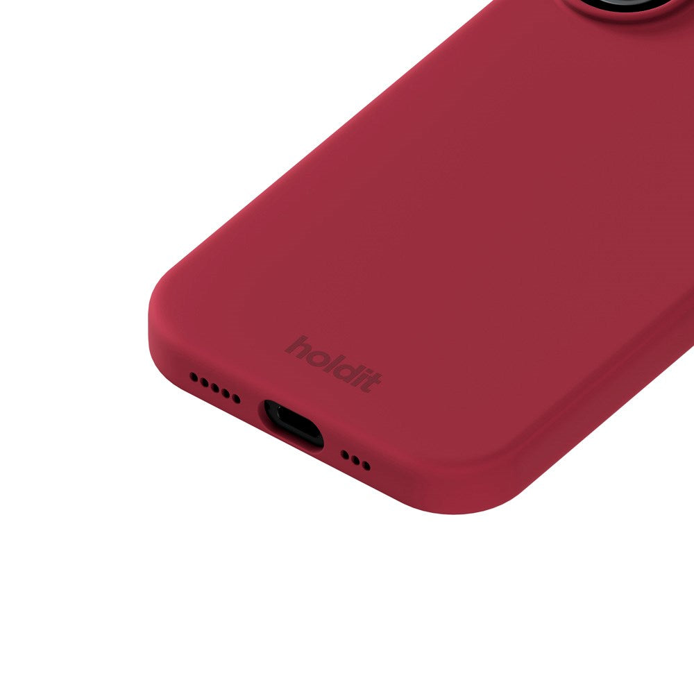 Holdit iPhone 17 Soft Touch Silikon Deksel - Red Velvet