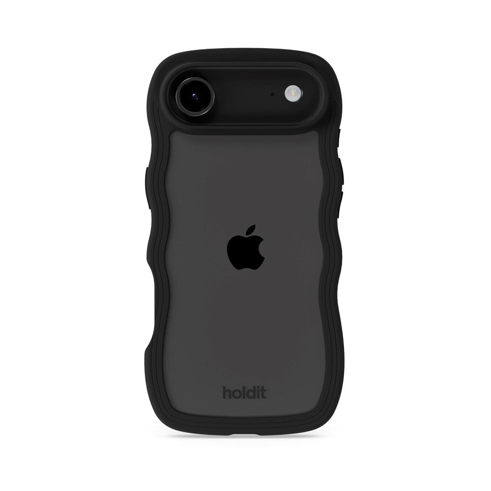 Holdit iPhone Air Wavy Deksel - Black / Transparent