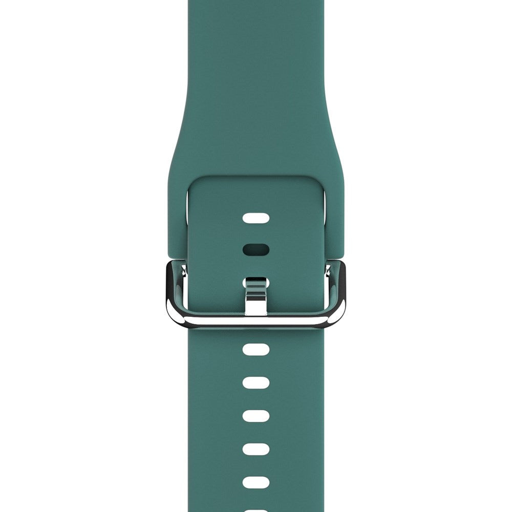 Apple Watch (38/40/SE/41/42mm) Holdit Silikon Klokkerem med Metallspenne - Moss Green