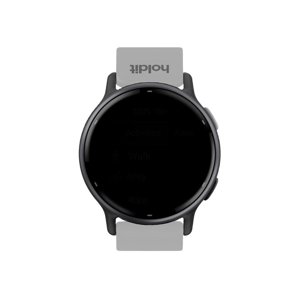 Universal Holdit Silikon Klokkerem med Metallspenne (22mm) - Grå