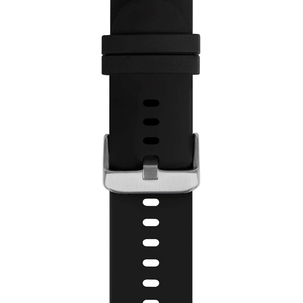 Universal Holdit Silikon Klokkerem med Metallspenne (22mm) - Svart