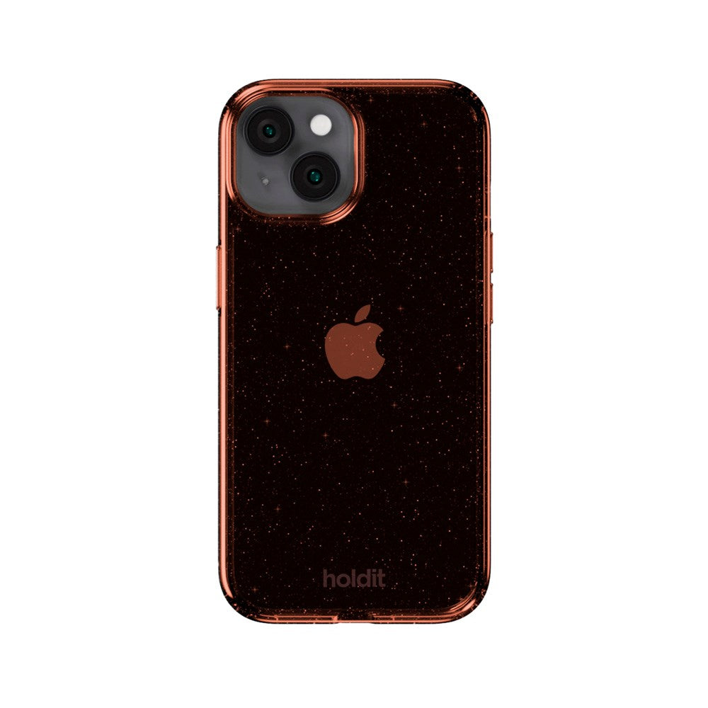 Holdit iPhone 16e / 15 / 14 / 13 Glitter Deksel - Amber