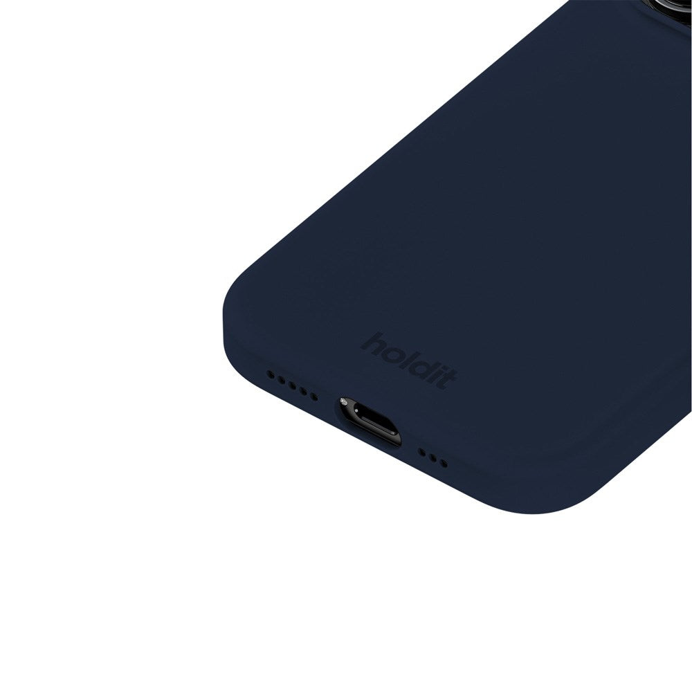 Holdit iPhone 15 Pro Soft Touch Silikon Deksel - Midnight Blue