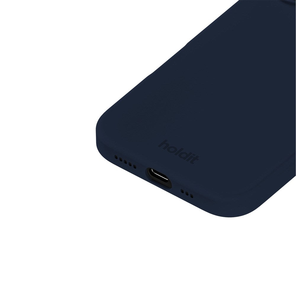 Holdit iPhone 16 Soft Touch Silikon Deksel - Midnight Blue