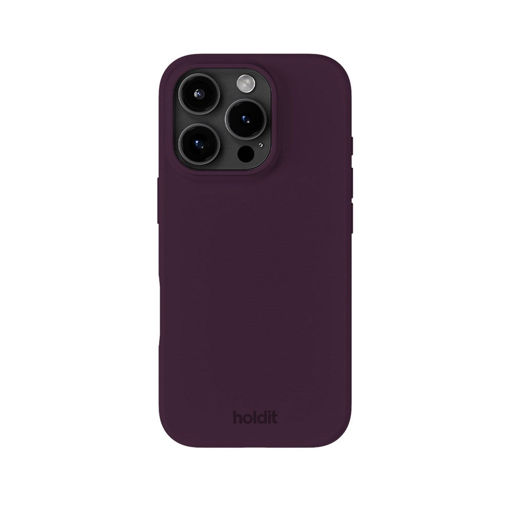Holdit iPhone 16 Pro Soft Touch Silikon Deksel - Deep Plum