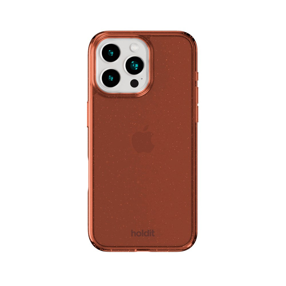 Holdit iPhone 16 Pro Glitter Deksel - Amber