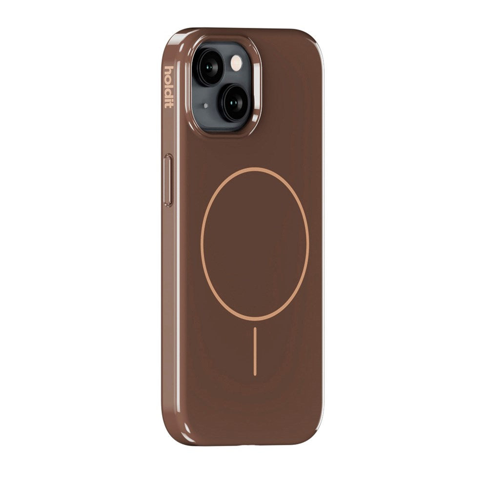 Holdit iPhone 16e / 15 / 14 / 13 Mono Case - MagSafe Kompatibel - Chocolate / Beige