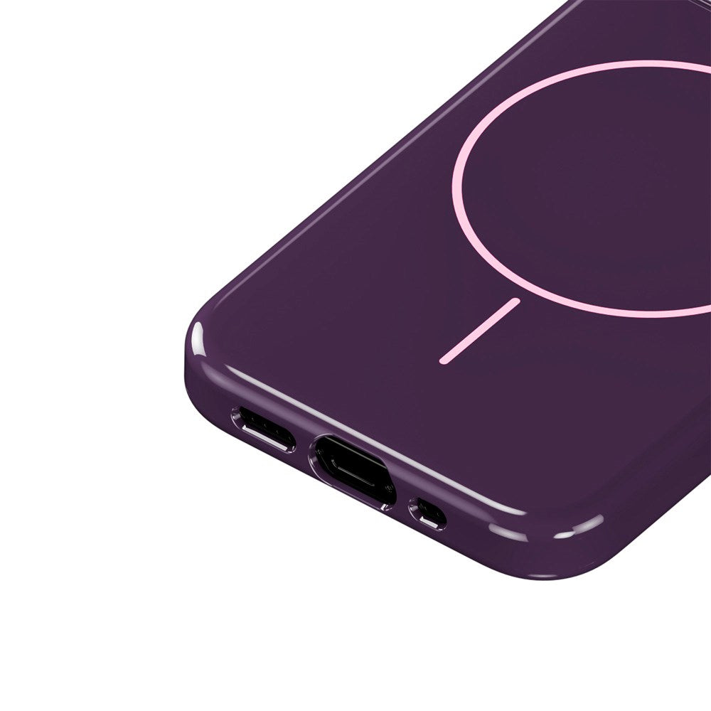 Holdit iPhone 12 / 12 Pro Mono Case - MagSafe Kompatibel - Deep Plum / Pink