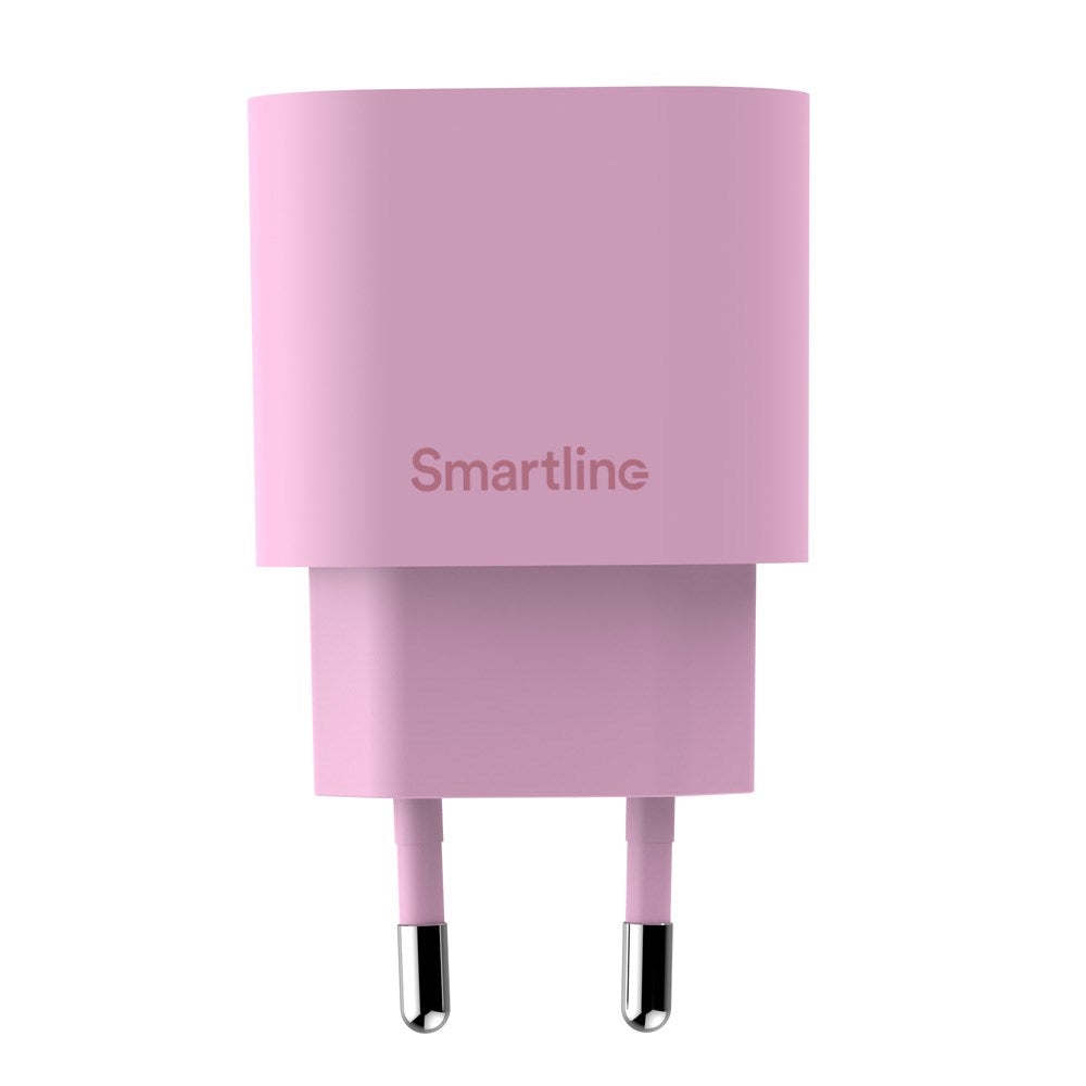 Smartline 20W Vegglader m. 1 x USB-C – Rosa