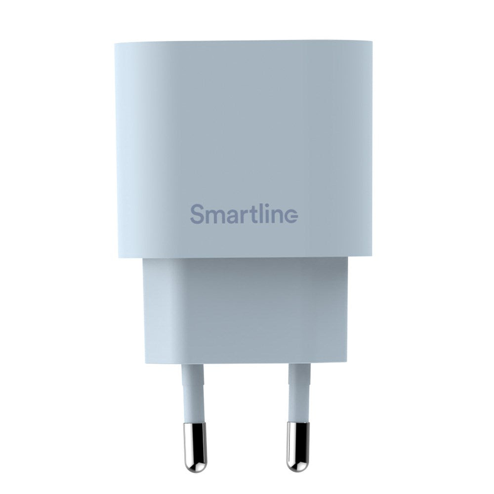 Smartline 20W Vegglader m. 1 x USB-C – Lyseblå