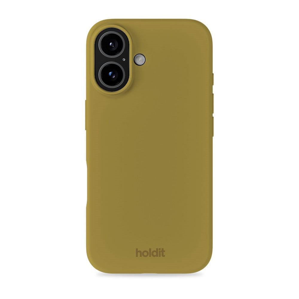 iPhone 16 Holdit Soft Touch Silikon Deksel - Warm Olive