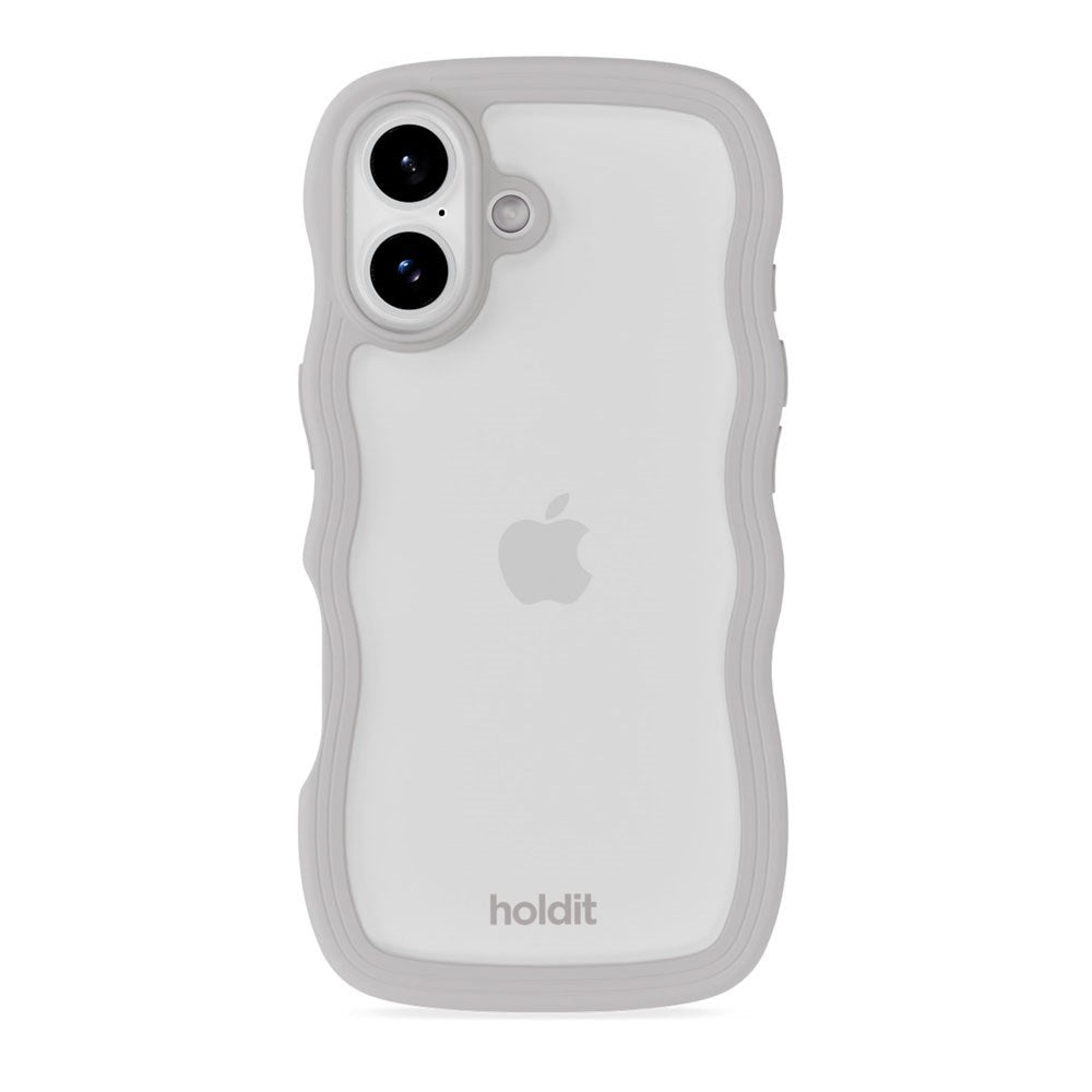 iPhone 17 Holdit Wavy Deksel - Wool Grey / Transparent