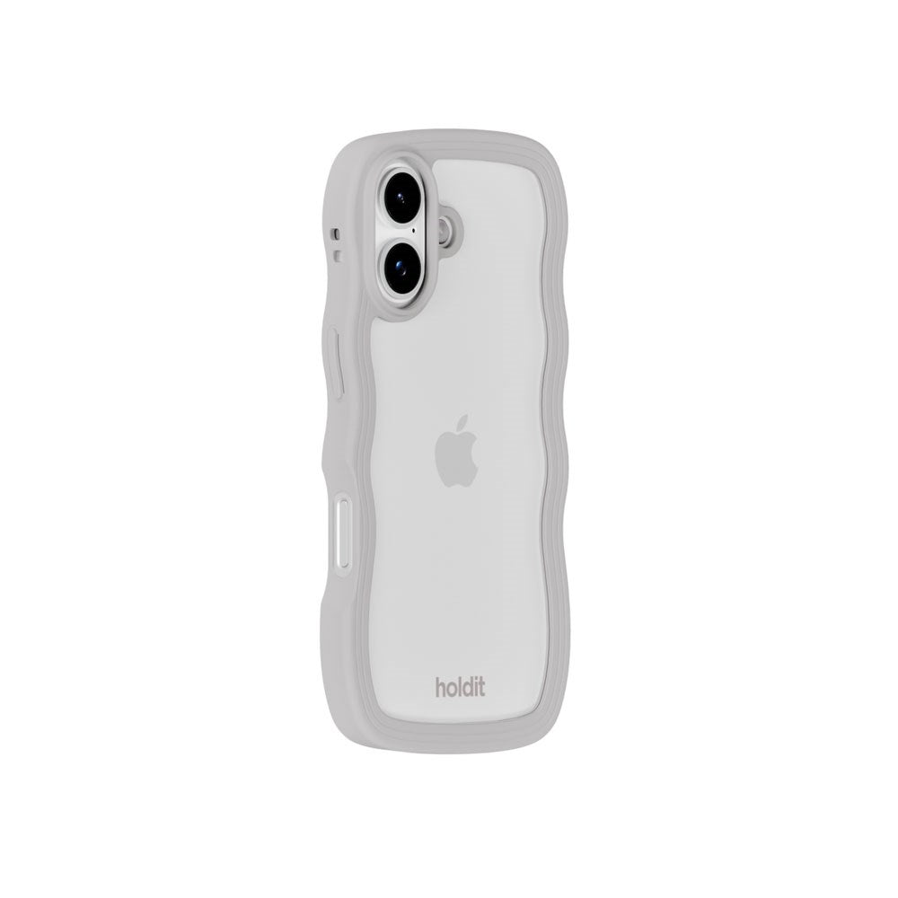 iPhone 17 Holdit Wavy Deksel - Wool Grey / Transparent