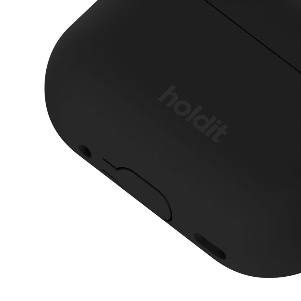 Apple AirPods Pro (1. & 2. Gen.) Holdit Silicone Case m. Karabinkrok - Black