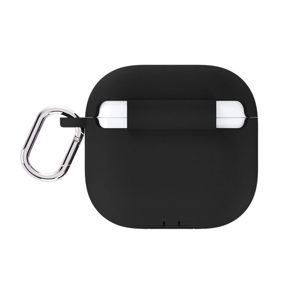 Apple AirPods (4. Gen.) Holdit Silicone Case m. Karabinkrok - Black