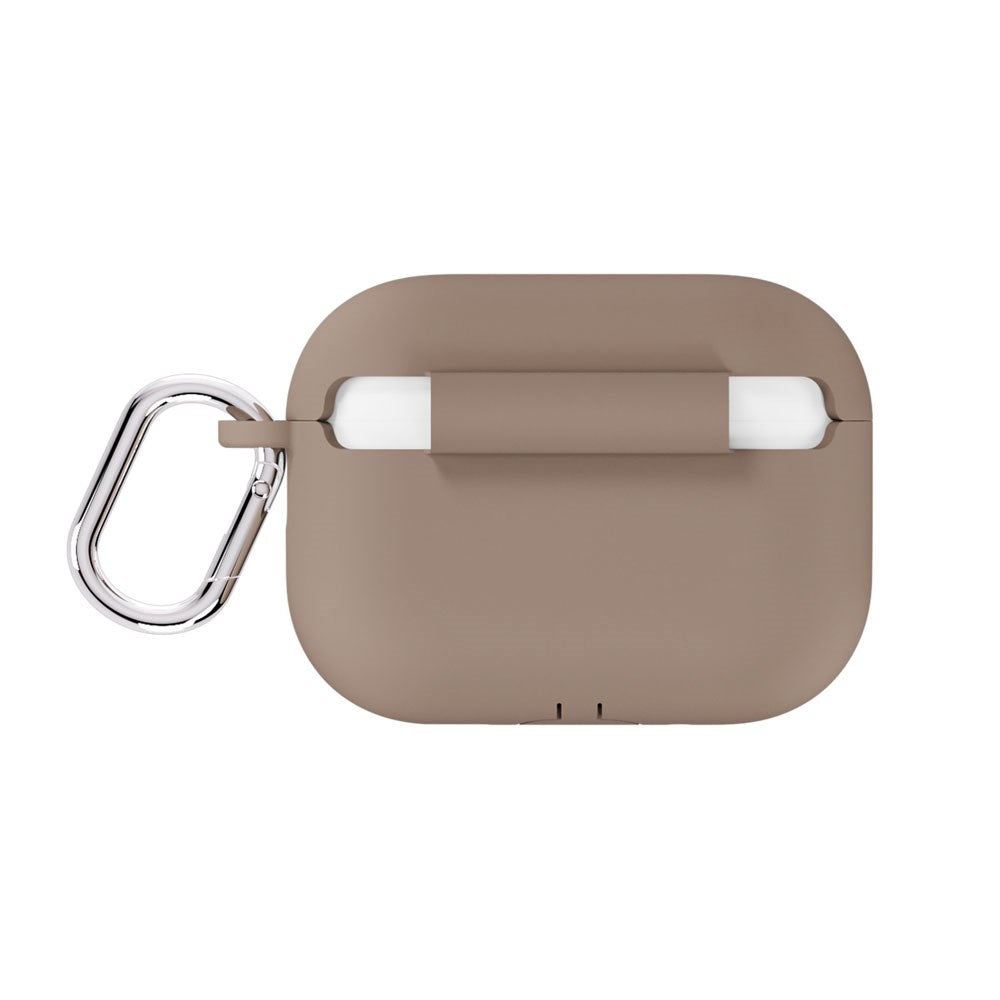 Apple AirPods Pro (3. Gen.) Holdit Silicone Case m. Karabinkrok - Mocha Brown