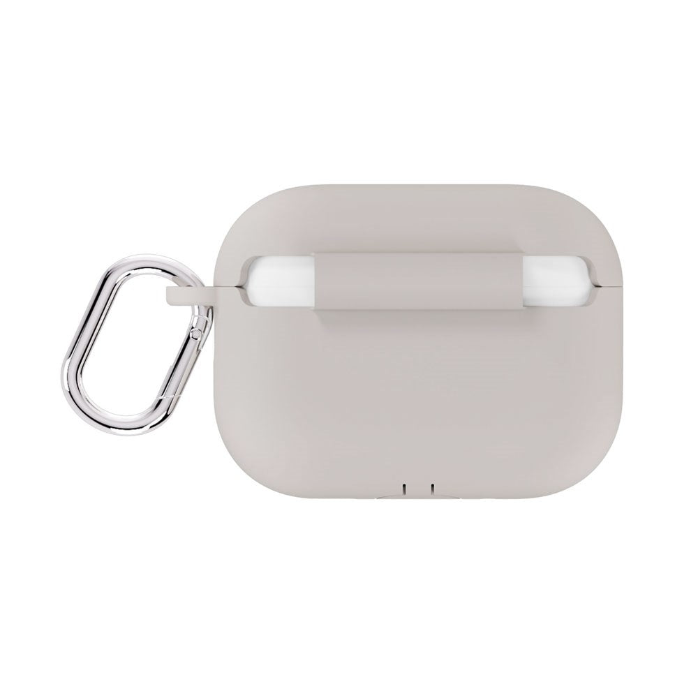 Apple AirPods Pro (3. Gen.) Holdit Silicone Case m. Karabinkrok - Wool Gray