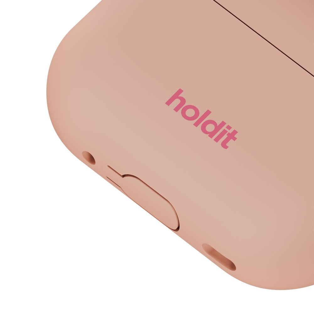 Apple AirPods Pro (1. & 2. Gen.) Holdit Silicone Case m. Karabinkrok - Bare Pink