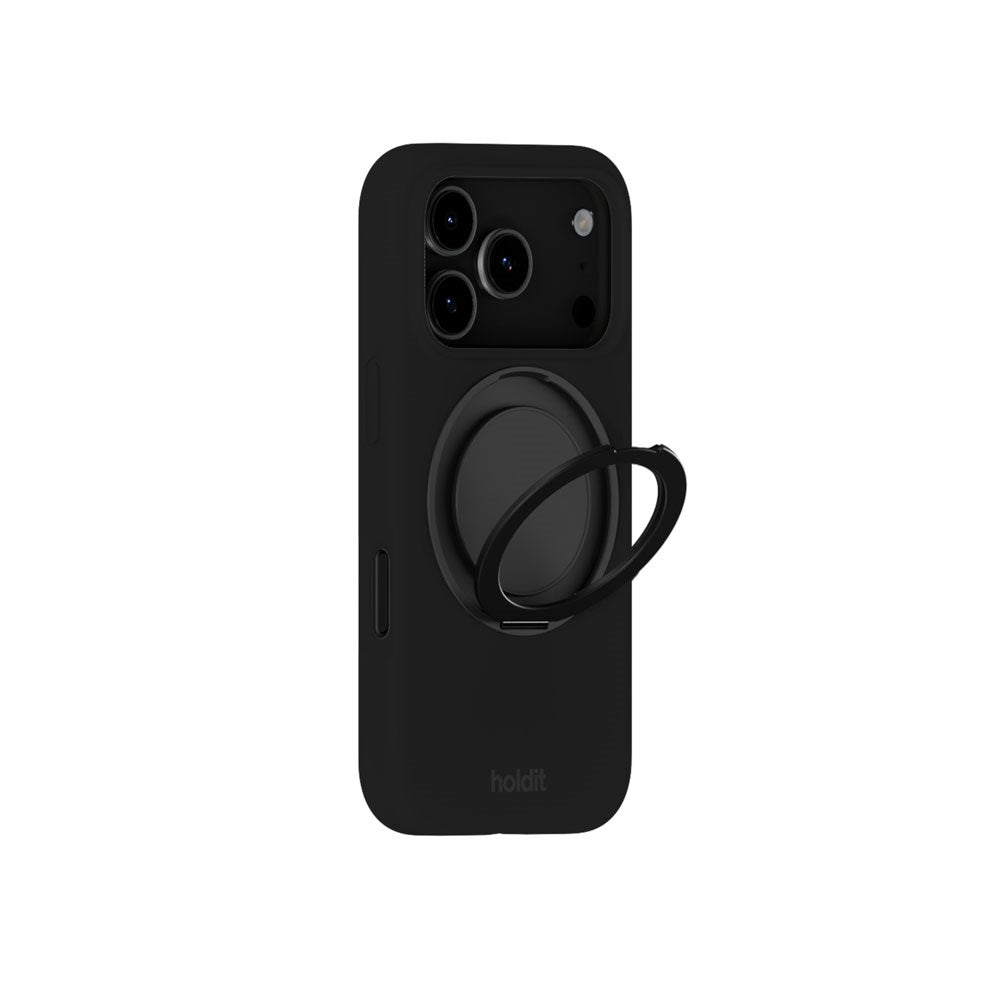 iPhone 18 Pro / 17 Pro Holdit Silikone Stand Deksel - Black