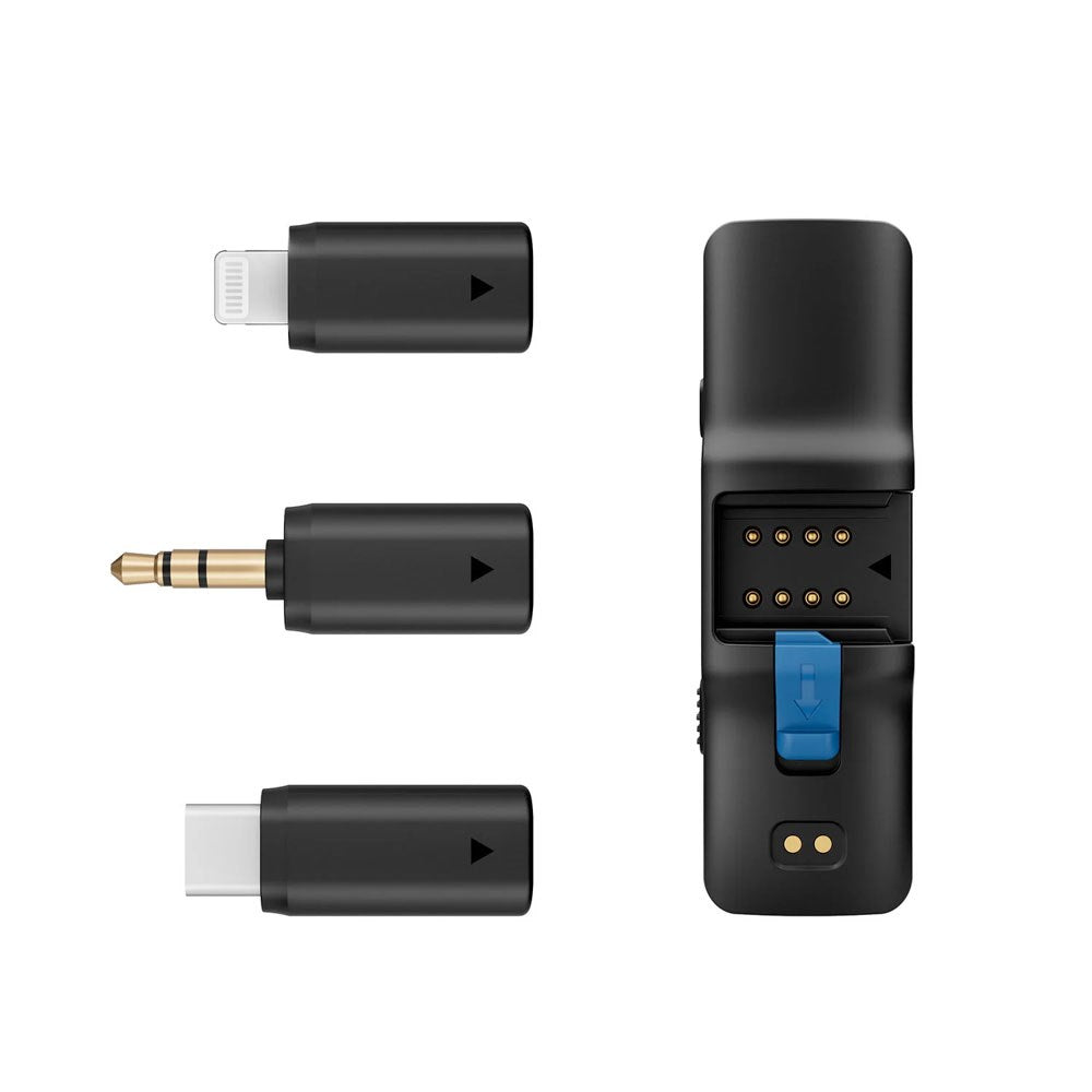 BOYA BOYALINK Trådløst Mikrofon Sett m. Lightning / USB-C / 3.5mm Minijack - Svart