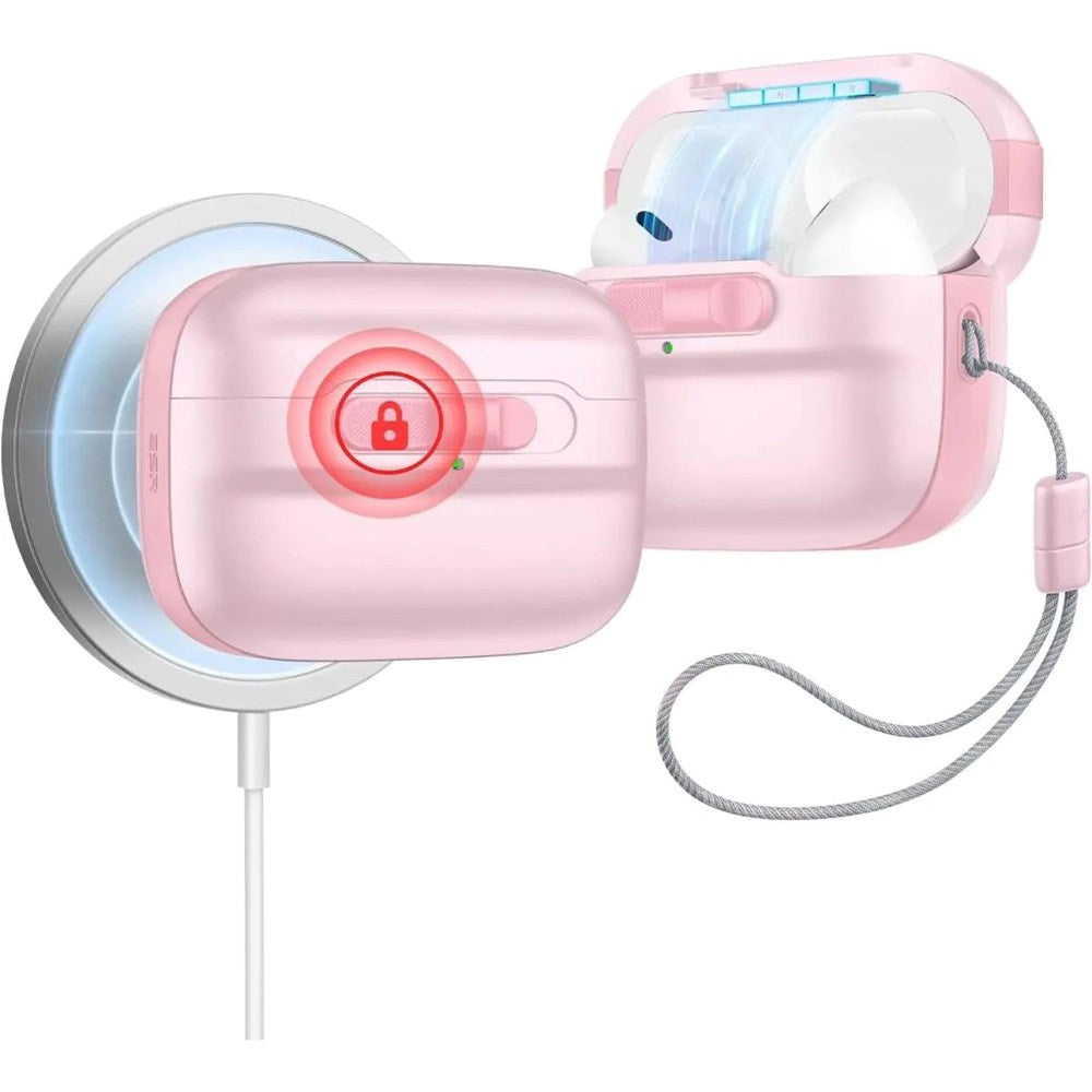 ESR AirPods Pro (1. & 2. Gen.) HaloLock Pulse Deksel - MagSafe Kompatibel - Rosa