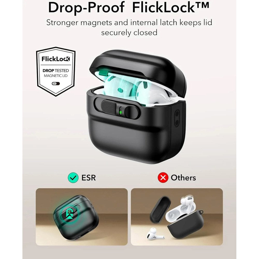 ESR AirPods (4. Gen.) HaloLock Pulse Deksel - MagSafe Kompatibel - Svart