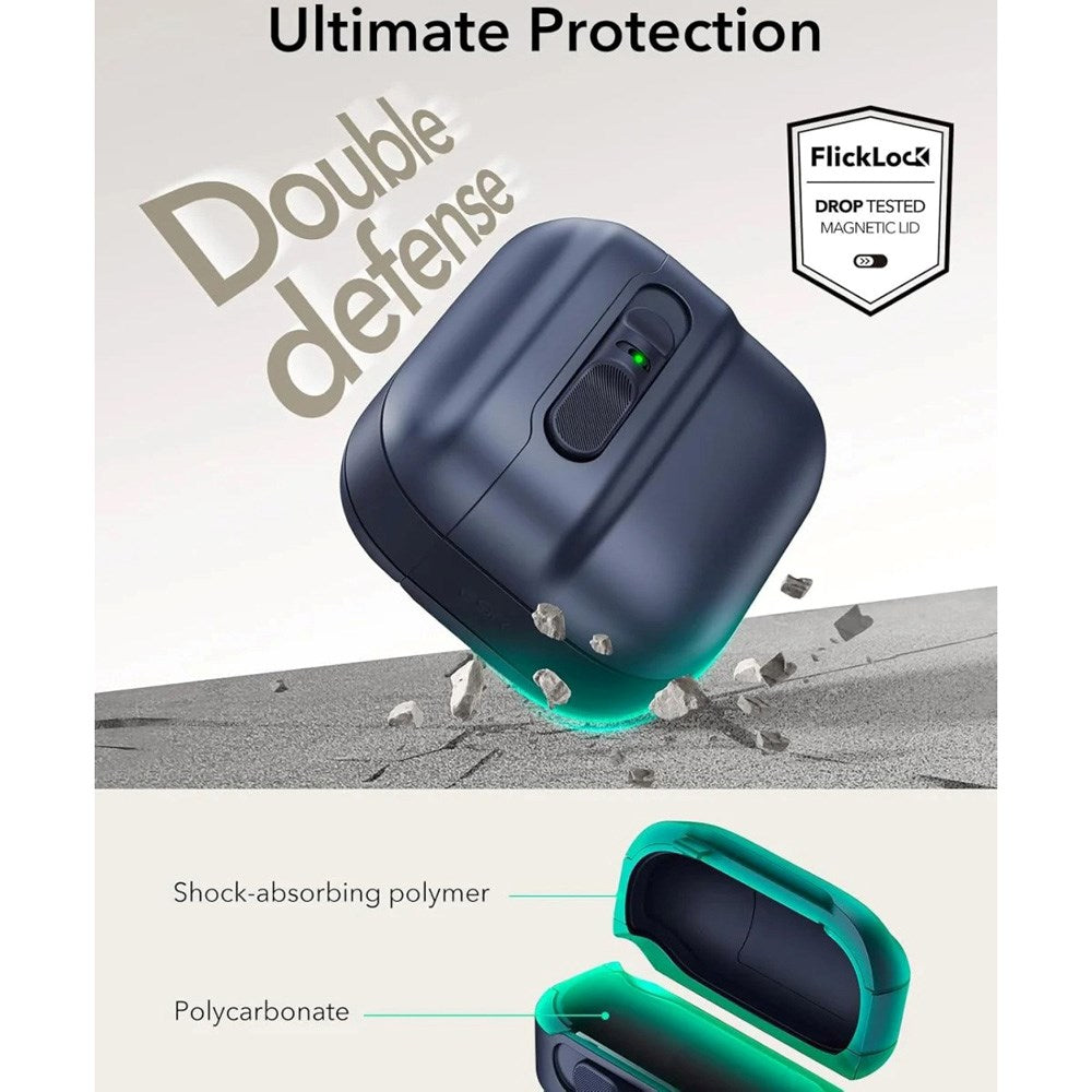 ESR AirPods (4. Gen.) HaloLock Pulse Deksel - MagSafe Kompatibel - Blå