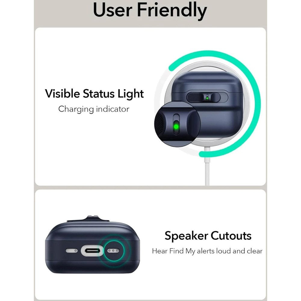 ESR AirPods (4. Gen.) HaloLock Pulse Deksel - MagSafe Kompatibel - Blå