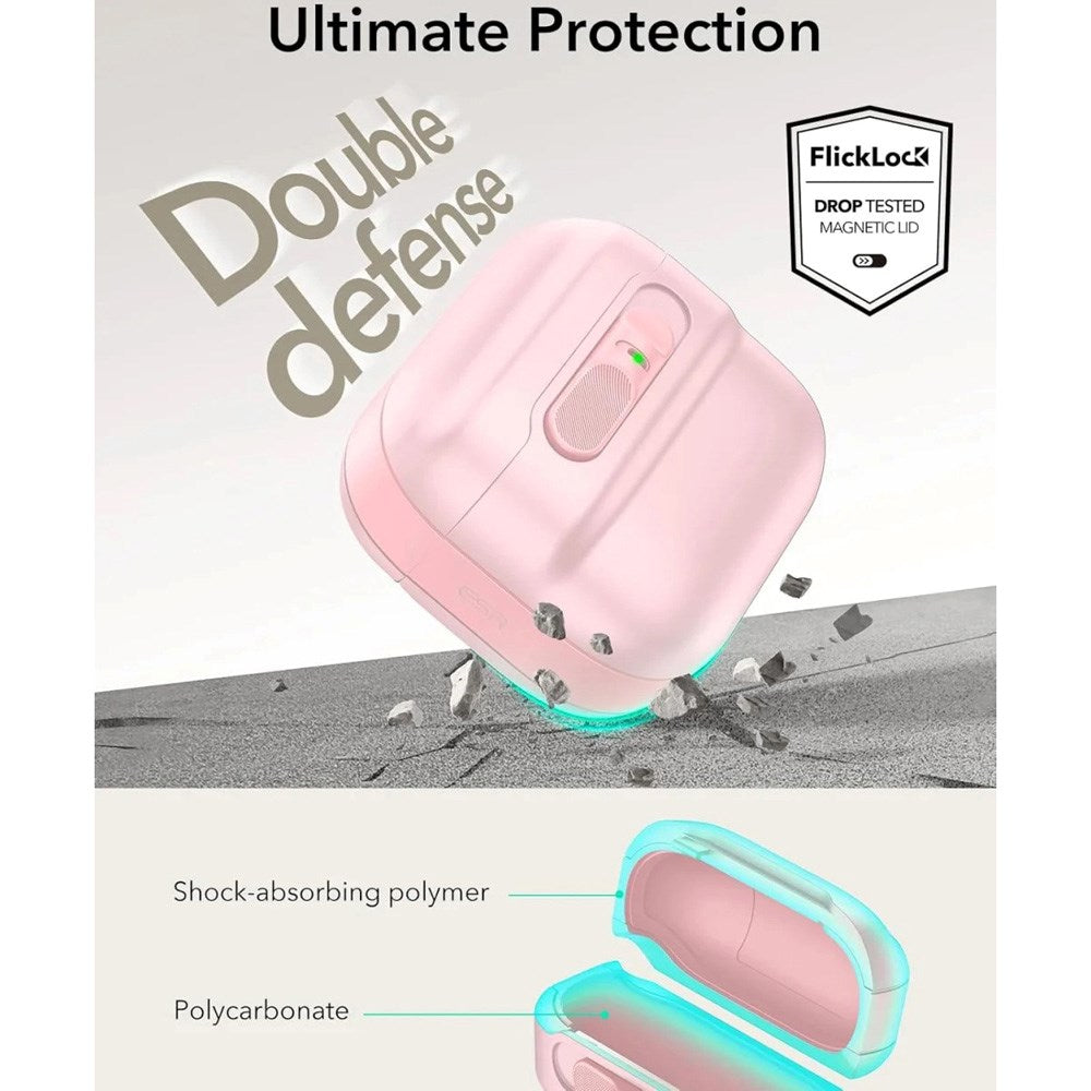 ESR AirPods (4. Gen.) HaloLock Pulse Deksel - MagSafe Kompatibel - Rosa