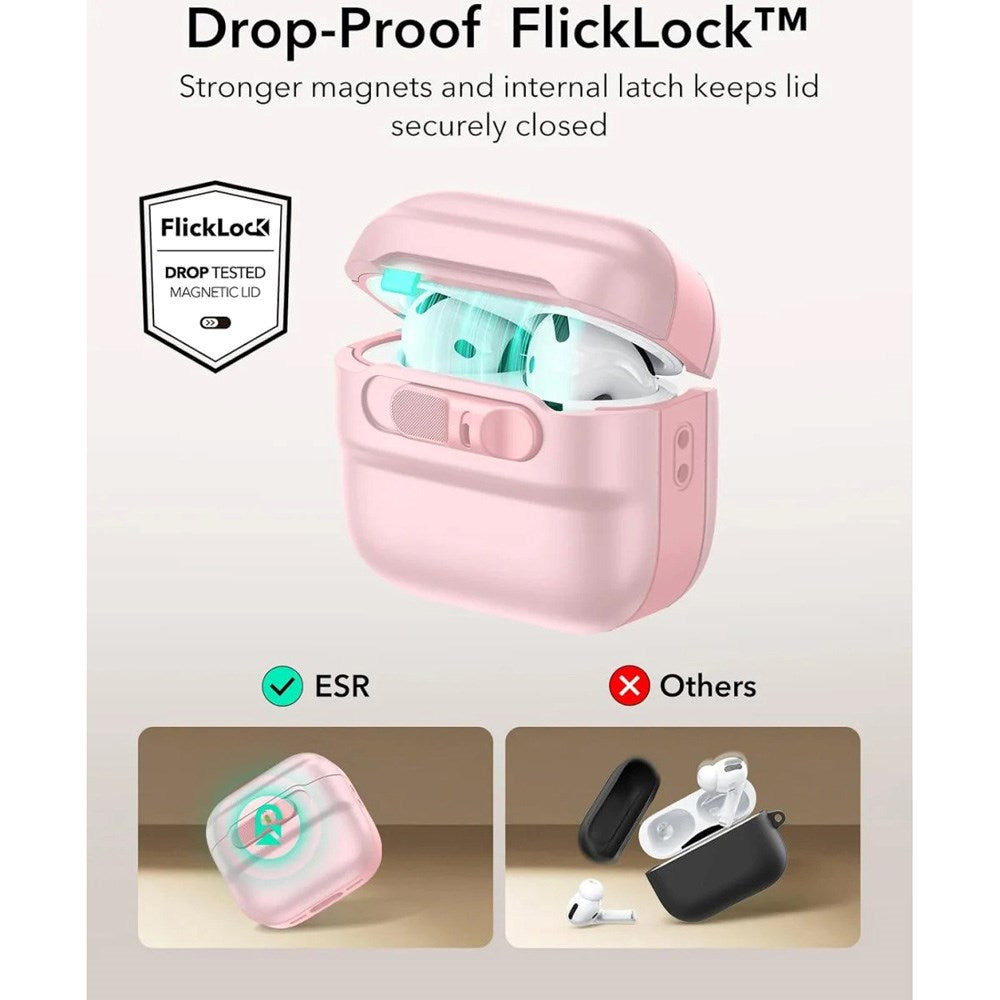 ESR AirPods (4. Gen.) HaloLock Pulse Deksel - MagSafe Kompatibel - Rosa