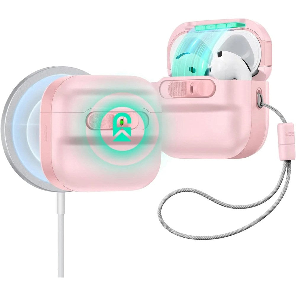 ESR AirPods (4. Gen.) HaloLock Pulse Deksel - MagSafe Kompatibel - Rosa