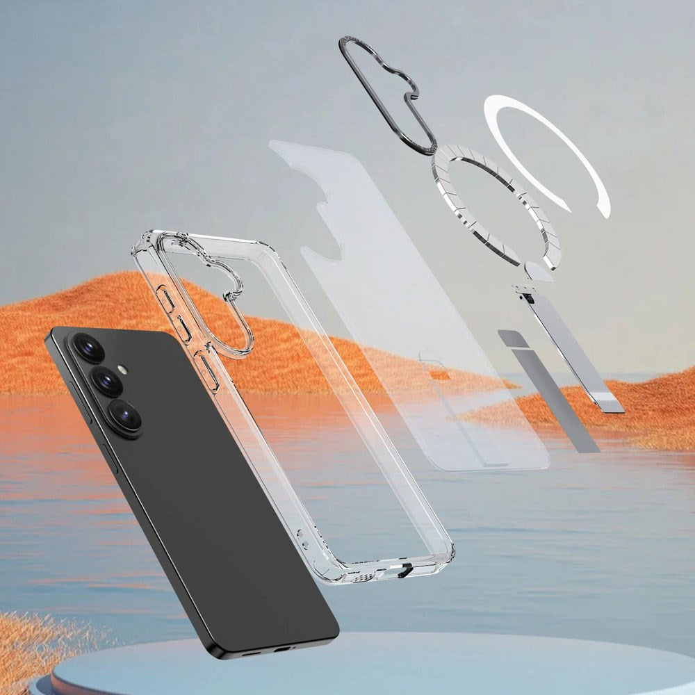 Samsung Galaxy S26 Hurtel Hybrid Armor X Deksel m. Kickstand – MagSafe Kompatibel – Gjennomsiktig