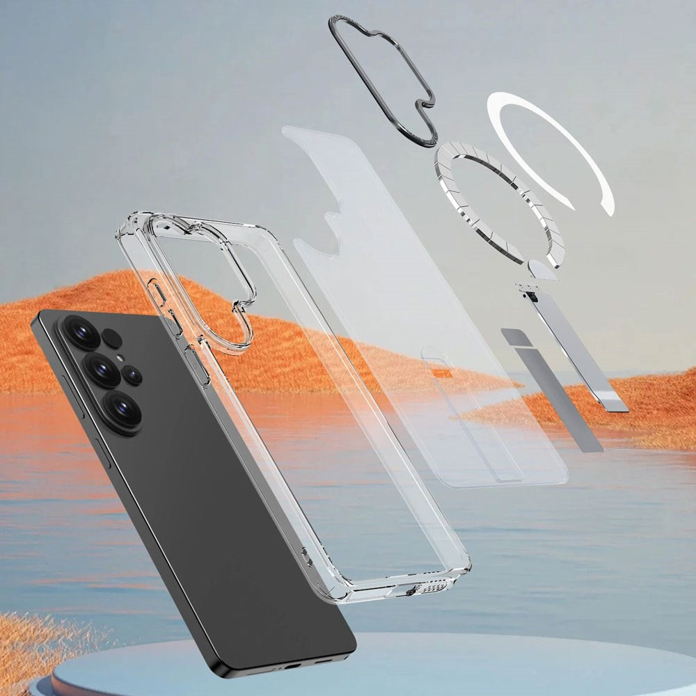 Samsung Galaxy S26 Ultra Hurtel Hybrid Armor X Deksel m. Kickstand – MagSafe Kompatibel – Gjennomsiktig