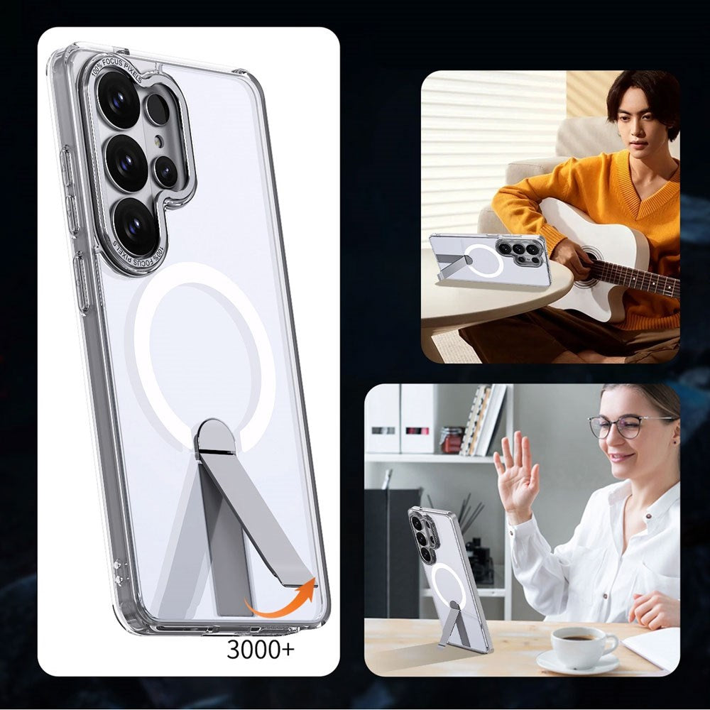 Samsung Galaxy S26 Ultra Hurtel Hybrid Armor X Deksel m. Kickstand – MagSafe Kompatibel – Gjennomsiktig