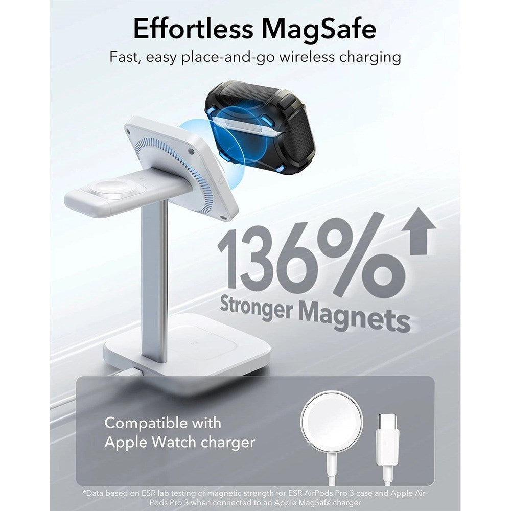 ESR AirPods Pro (3. gen.) Cyber FlickLock Deksel med Karabinkrok – Titan