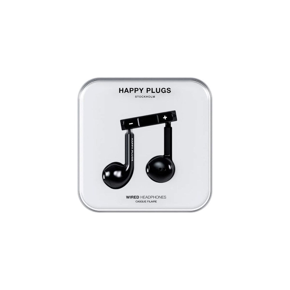 Happy Plugs Hodetelefoner med USB-C – In-Ear – Svart