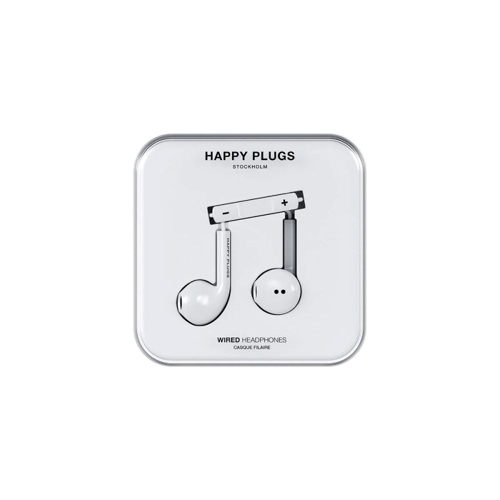 Happy Plugs Hodetelefoner med USB-C – In-Ear – Hvit