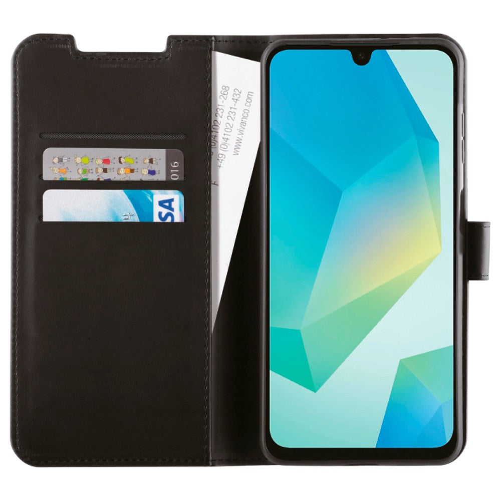 Samsung Galaxy A16 - Vivanco Classic Wallet Flip Deksel m. Lomme - Svart
