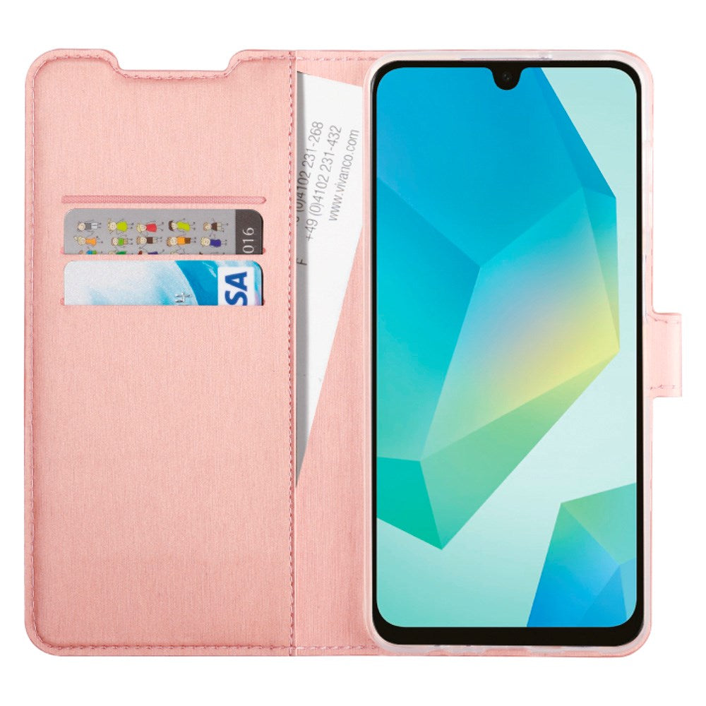 Samsung Galaxy A16 - Vivanco Classic Wallet Flip Deksel m. Lomme - Rosa