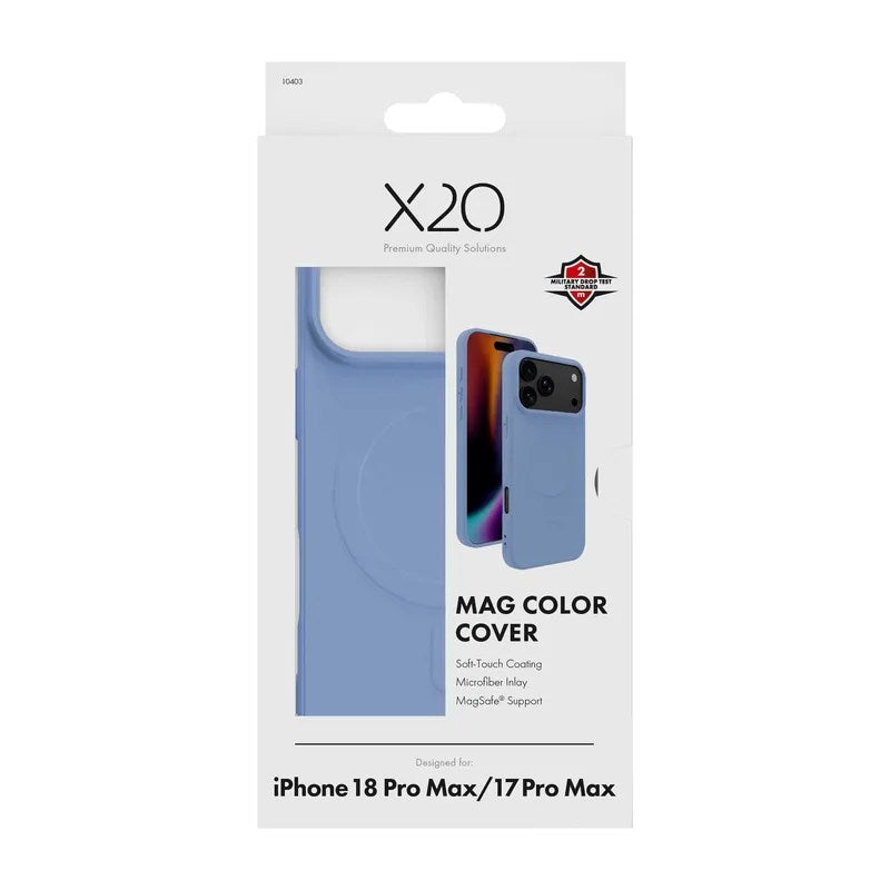 iPhone 18 Pro Max / 17 Pro Max X2O Mag Color Deksel - MagSafe Kompatibel - Blå