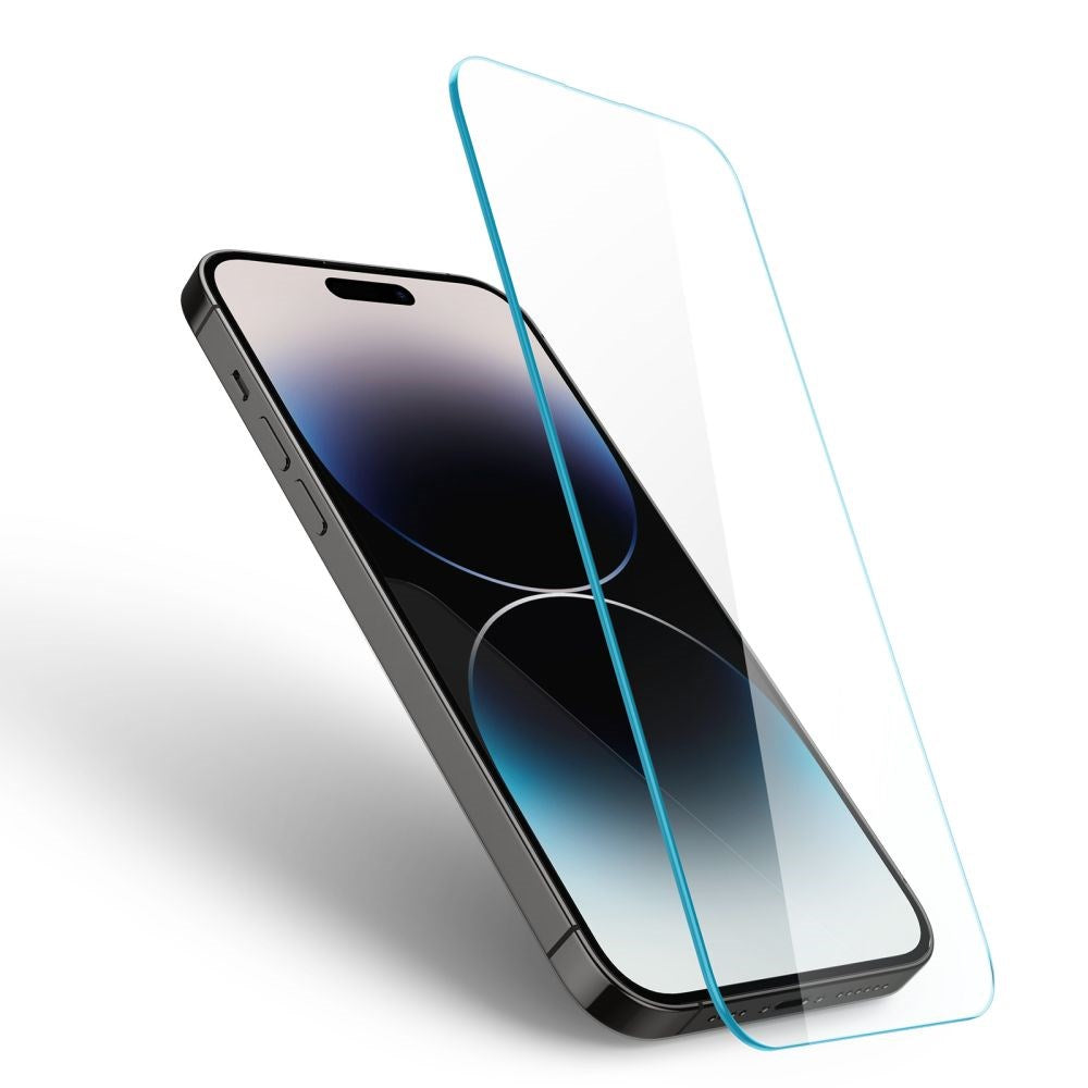 iPhone 14 Pro Spigen Glas.tr Skjermbeskyttelse - Herdet glass - Gjennomsiktig med Privacy Filter