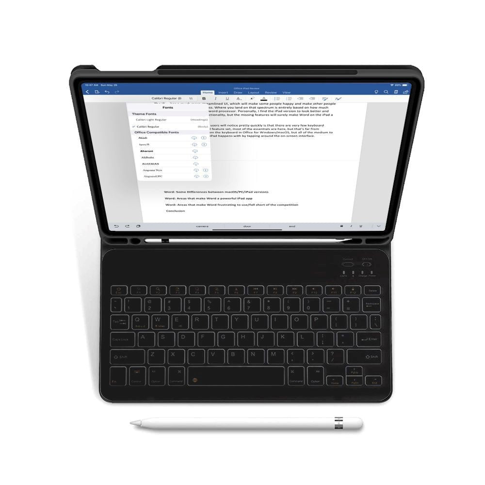 iPad 11" (2025) / iPad 10.9" (2024/2022) Tech-Protect Keyboard Deksel Med Pencil Holder - Engelsk Layout - Svart