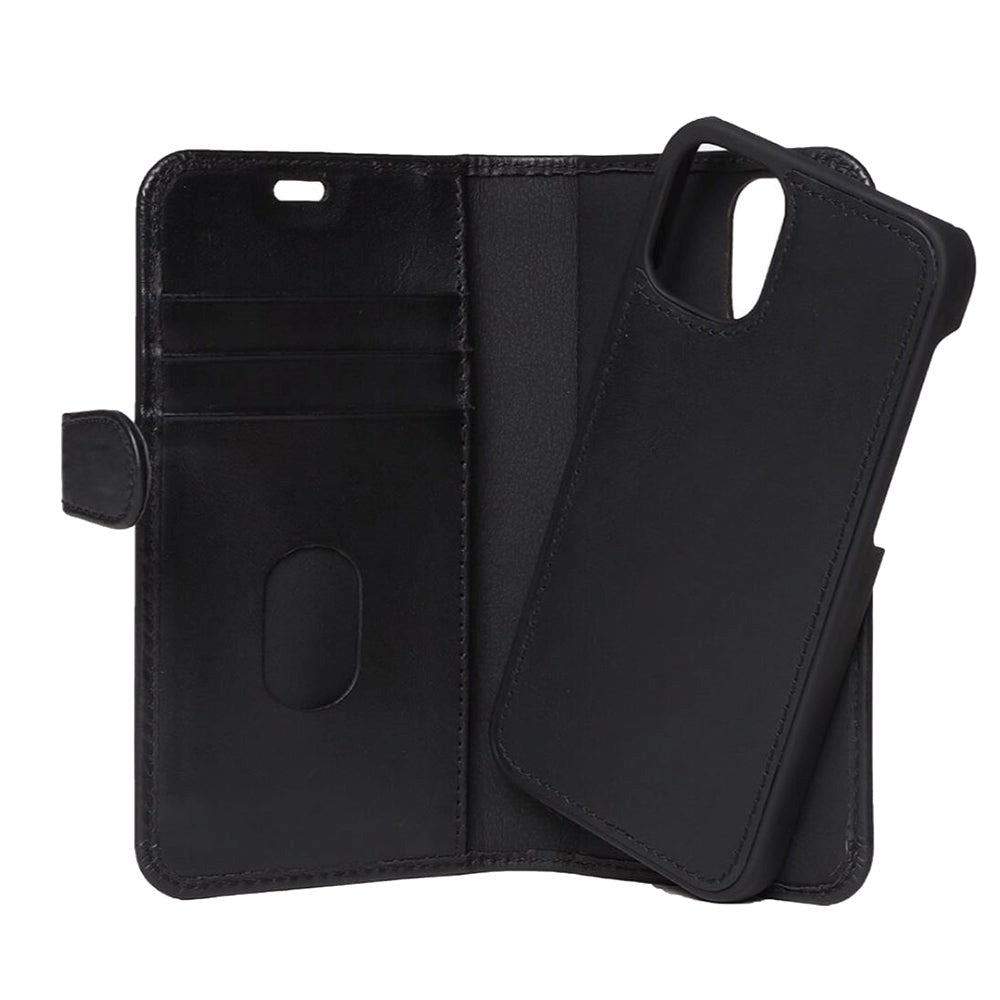iPhone 12 Mini Buffalo Wallet Skinndeksel med Magnetisk Lommebok - Svart