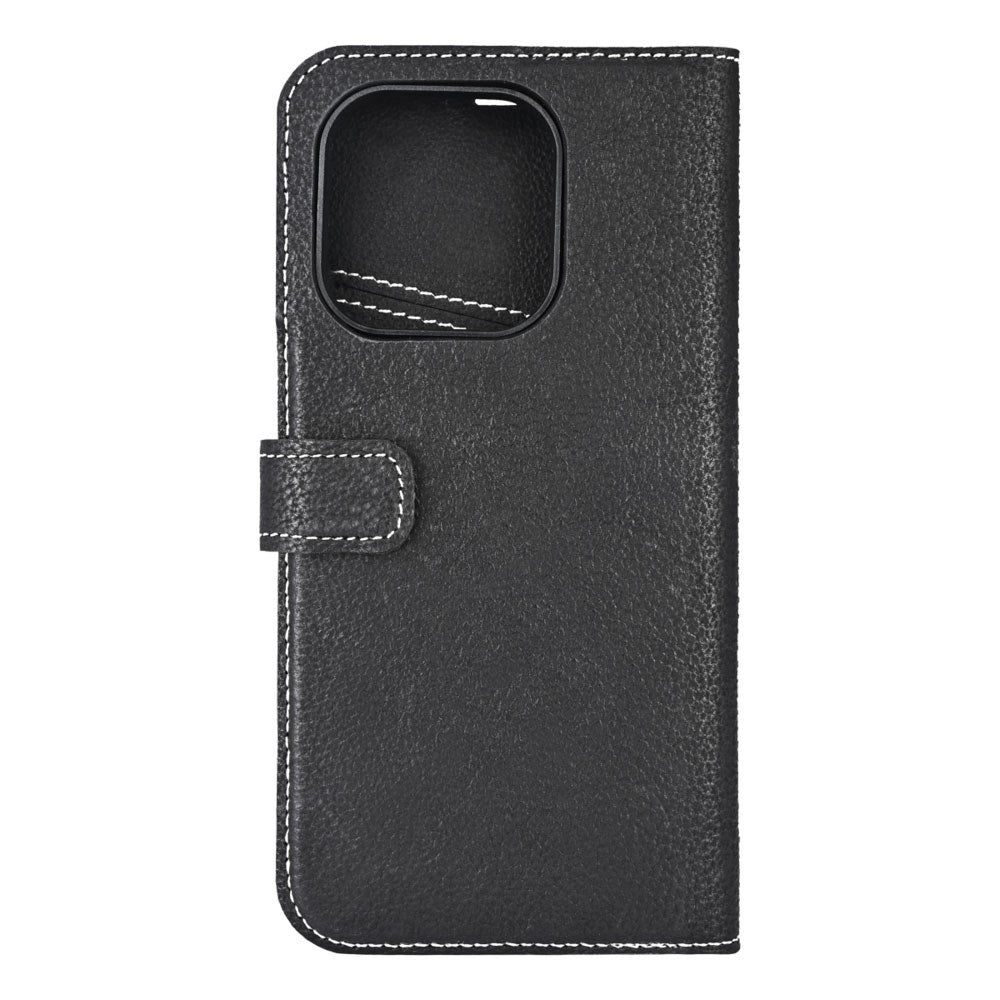 iPhone 16 Pro Essentials 2-i-1 Skinn Flip Deksel - MagSafe Kompatibel - Svart