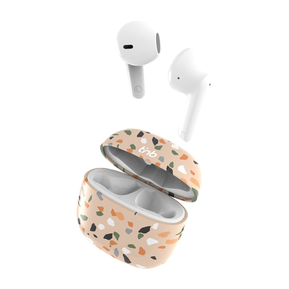 T'NB EXCLUSIV' Trådløse In-Ear Hodetelefoner m. Ladeetui - Terrazzo