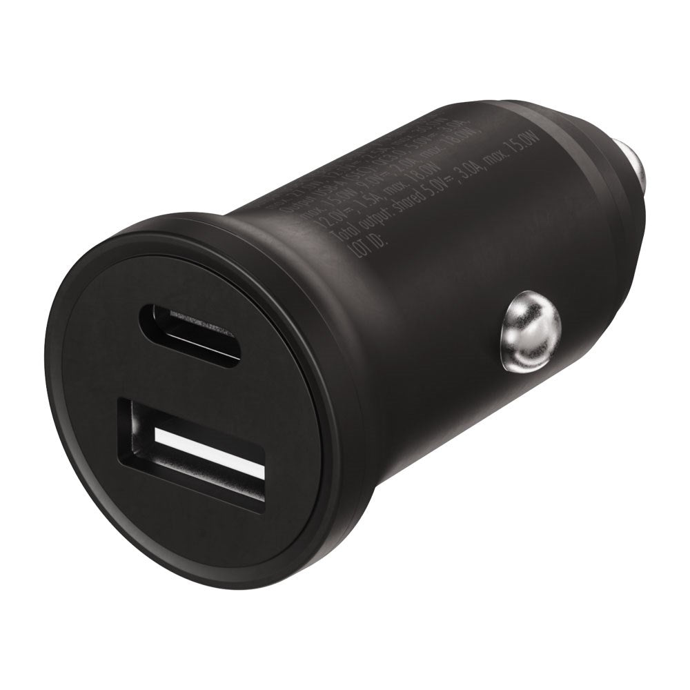 X2O 30W Dobbel Billader USB-A & USB-C - Svart