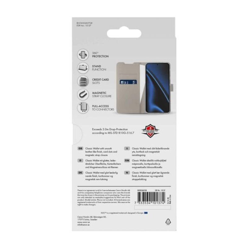 Samsung Galaxy A37 X2O Classic Wallet Flip Deksel - Beige