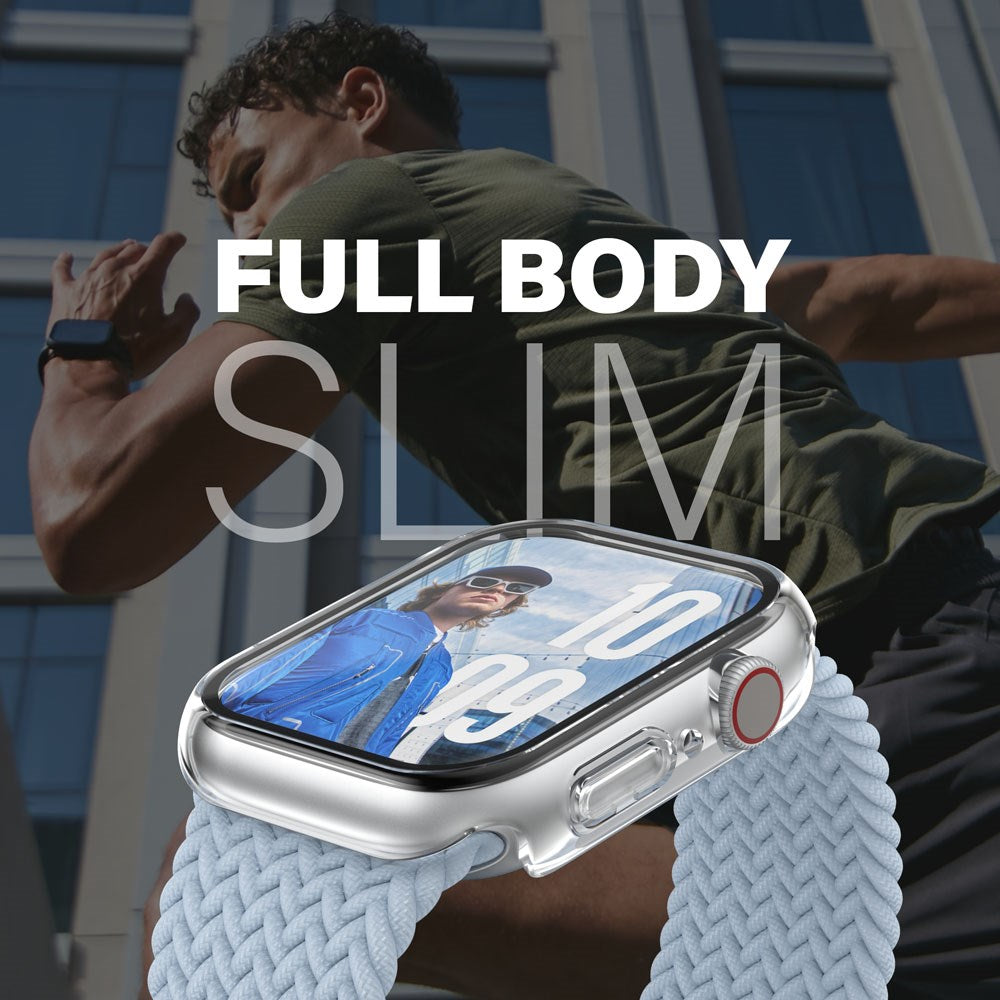 PanzerGlass Apple Watch 11 / 10 (42mm) Snappie Full Body Slim Deksel med Innebygd Skjermbeskytter - Gjennomsiktig